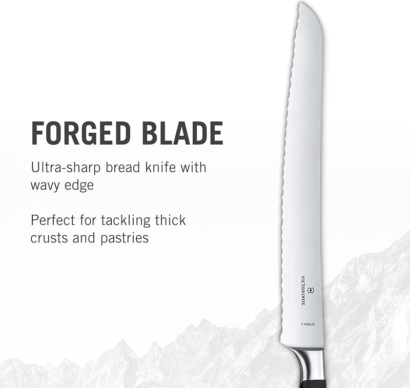 Victorinox Grand Maître 23 cm-es Fogazott Élű Kenyérvágó Kés - Rozsdamentes Acél Penge, Ergonomikus Nyél, Mosogatógépben Mosható, Díszdobozo