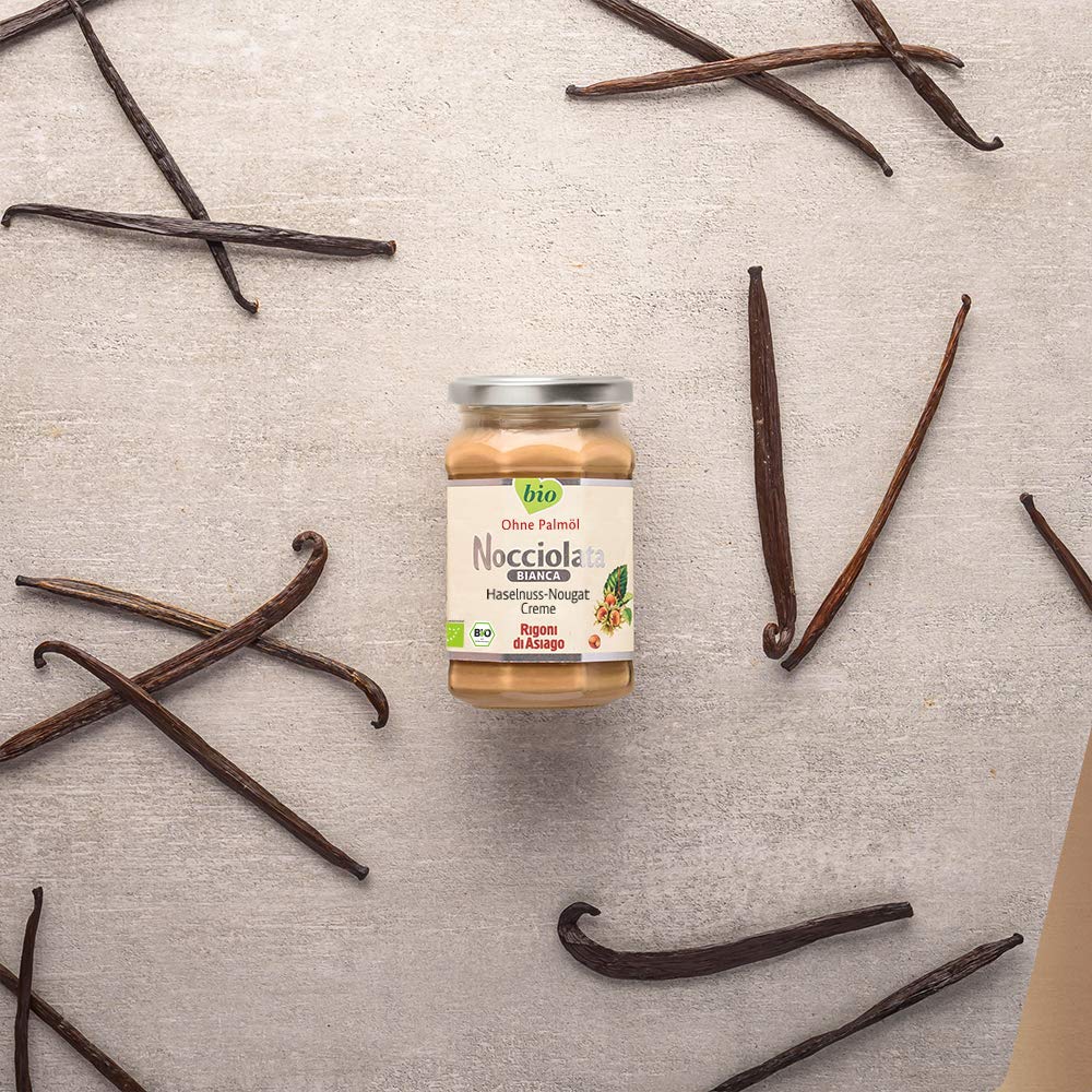 Rigoni di Asiago - 2 x Nocciolata, 2 x sin leche y 2 x Bianca - 6 x 270 g | crema de turrón de nuez | crema de avellana sin aceite de palma | crema de turrón nuez sin aceite de palma | para untar pan