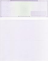 Vista 26 de 50 cheques en blanco de alta seguridad - Comprobaciones de computadora para QuickBooks en la parte superior (marrón laberintado) Peso del papel # 70