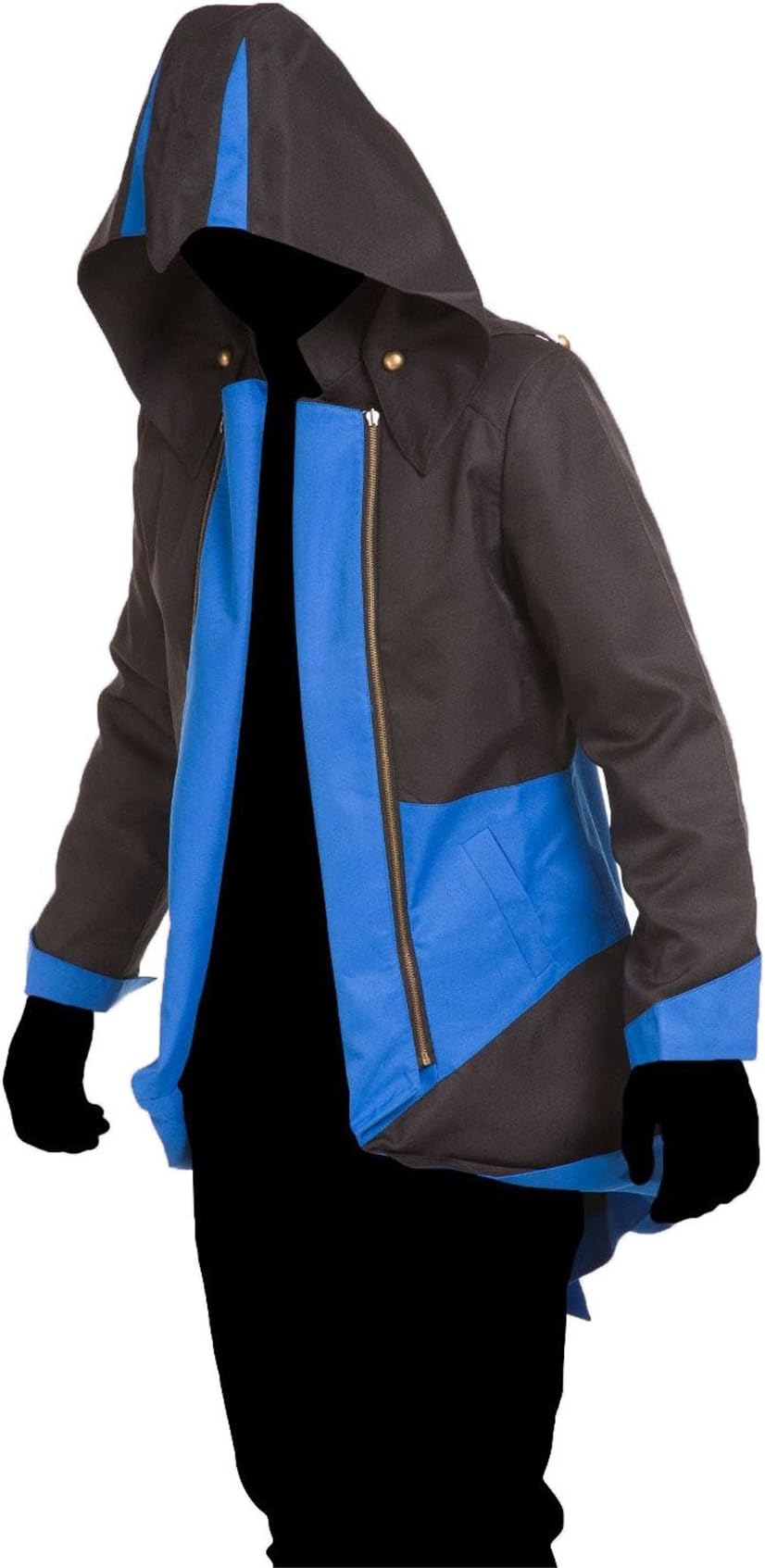 VOGDORA Cosplay Costume Hoodie Jacket Coat Assassin's Creed Connor Jacket Hood