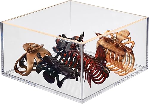 Miniatura 6 de mDesign Organizador de maquillaje para baño, dormitorio y encimeras y cajones contenedores de almacenamiento para cosméticos, cepillos, paletas de