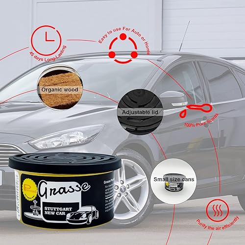 Miniatura 9 de Ambientador de coche aroma de goma de mascar  Latas orgánicas  Eliminador de olores esencial  Larga duración  Fragancia fuerte  Para armario del