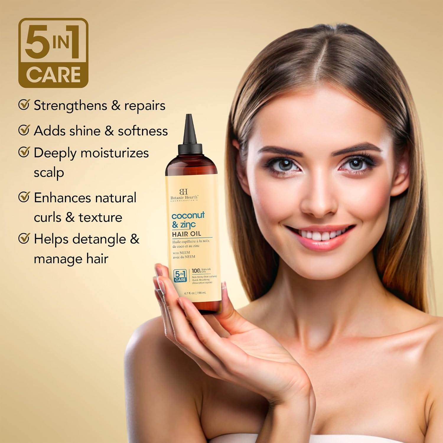 Botanic Hearth Coconut & Zinc Pyrithione Hair Oil