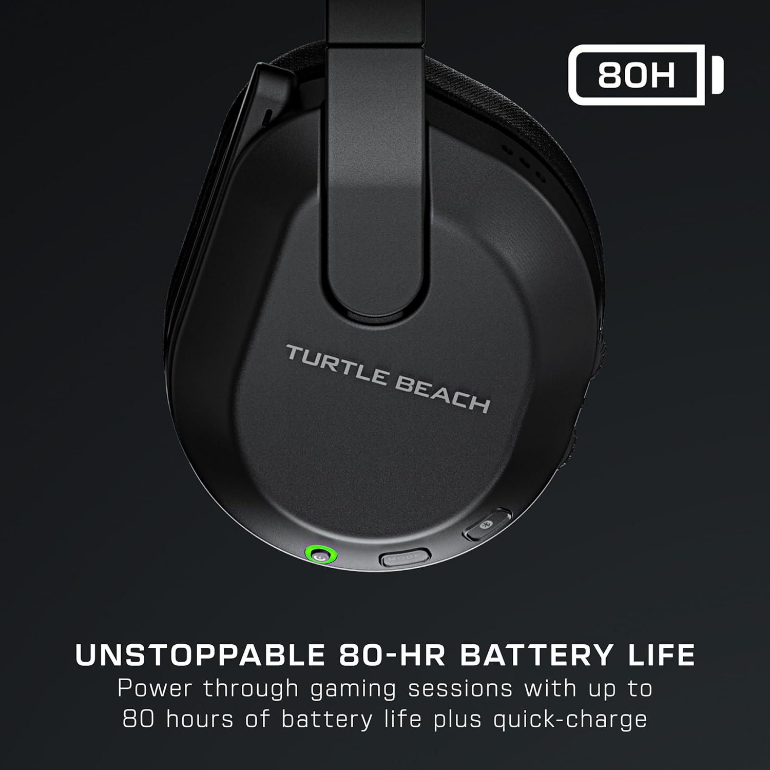 Turtle Beach Stealth 600 Wireless Multiplatform Amplified Gaming Headset for Xbox Series X|S, Xbox One, PC, PS5, PS4 & Mobile – Bluetooth, 80-Hr Battery, Noise-Cancelling Mic – Black (Renewed)