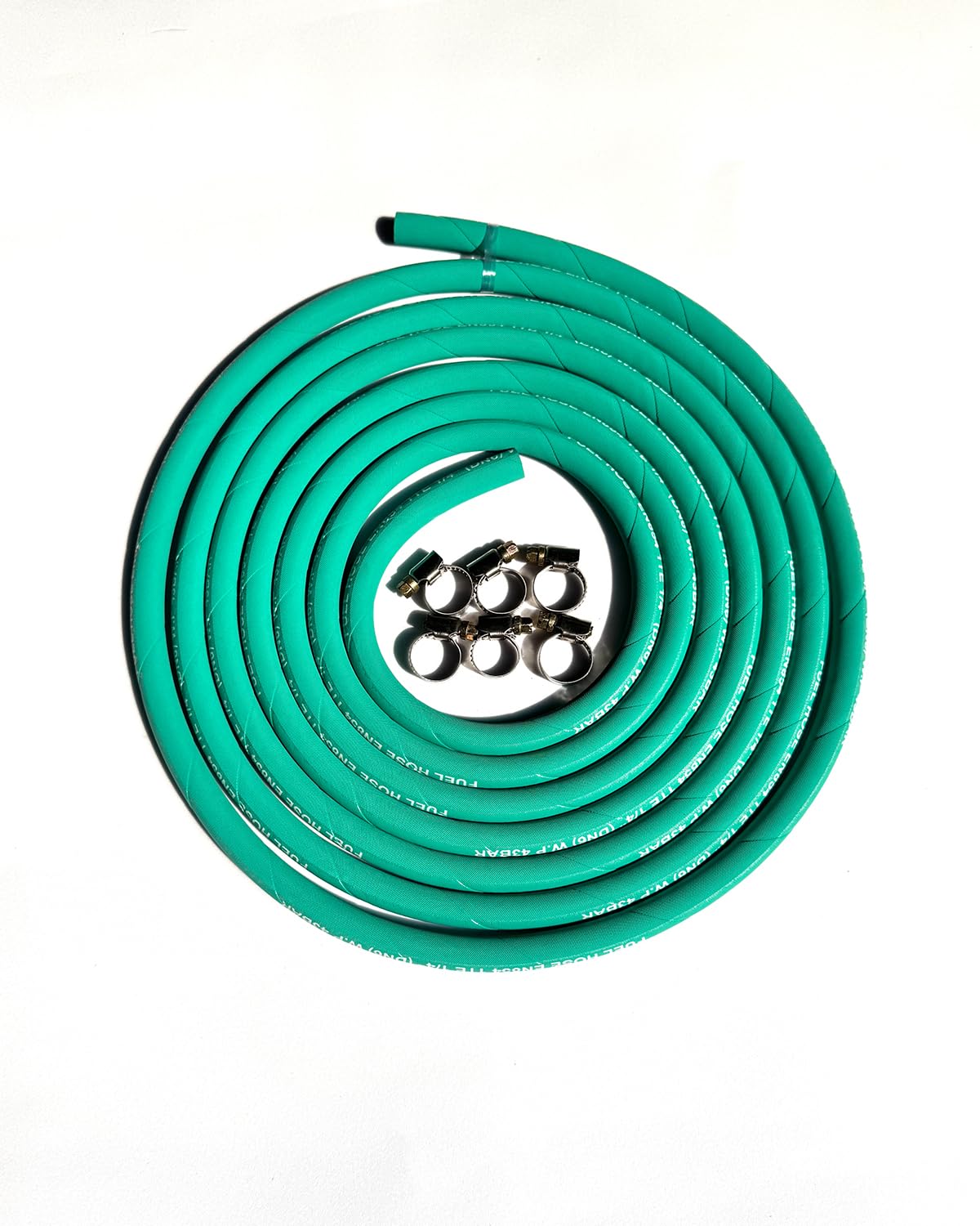 10FT Fuel Line 1/4" IN,4AN 6MM,2.8Mpa 400PSI,Fuel Systems Tube Hose,Green