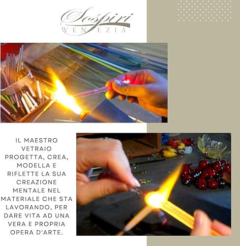 Miniatura 8 de SOSPIRI VENEZIA Plato decorativo de cristal de Murano, cuenco decorativo de cristal, centro de mesa de regalo, árbol de la vida, bandeja para