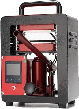 5-Ton Hydraulic Heat Press Machine with Dual Heating Plates 2.4x4.7 Inch, 500W 220V, LCD Time/Temp Control for T-Shirt, Mug, Sublimation