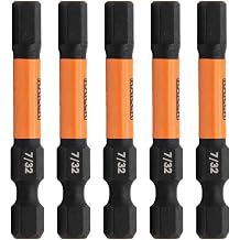 Hex 7/32" Impact Driver Bit - Railer Allen Wrench Drill Hex Bits. 1/4 Quick Release S2 Steel 2" 7/32" Hex Bits. 5 Pack