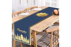 Ramadan Mubarak Table Runner: Adorn Your Table with Islamic Elegance