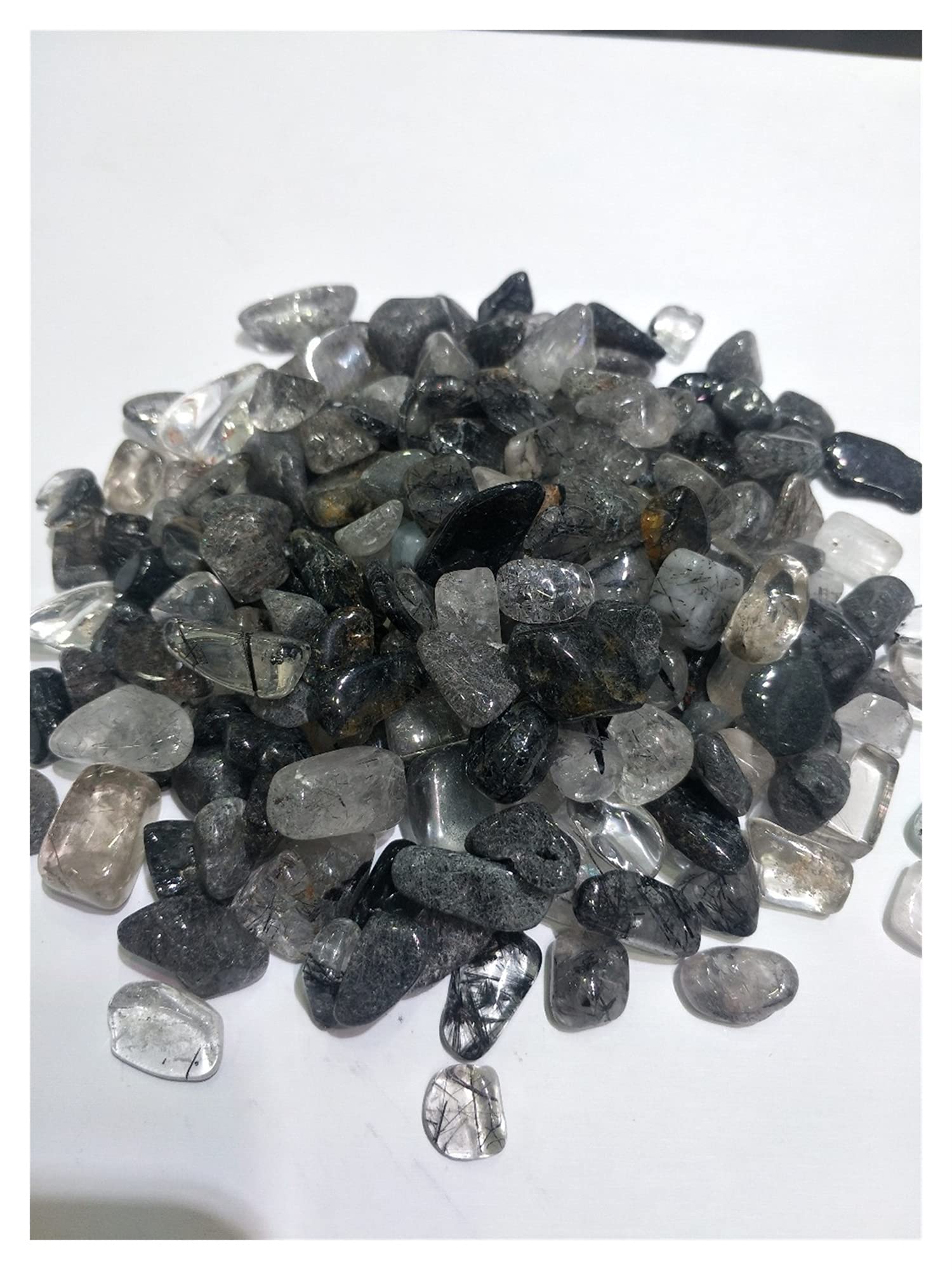 Cristallo Naturale Grezzo 200g Bulk Cristalli di Capelli Neri Naturali lucidati Naturali Pietra preziosa Pietre ruvide di Cristallo Ruvido in Vendita Decorazione della Stanza