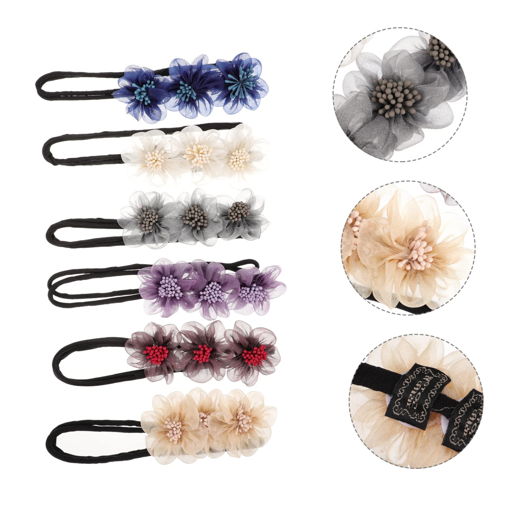DOITOOL 12stücke Teiliges Blumen Haarknoten-maker Für Frisuren Flexibles Haarschmuck Zubehör Für Mädchen Hautfreundlich Und Haltbar Für Feste Und Anlässe