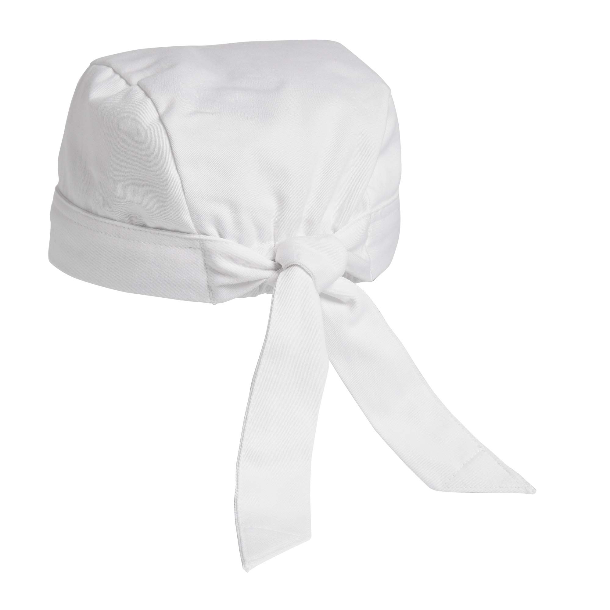 Uncommon ThreadsElastic Back Skull Cap Chef Hat with Ties