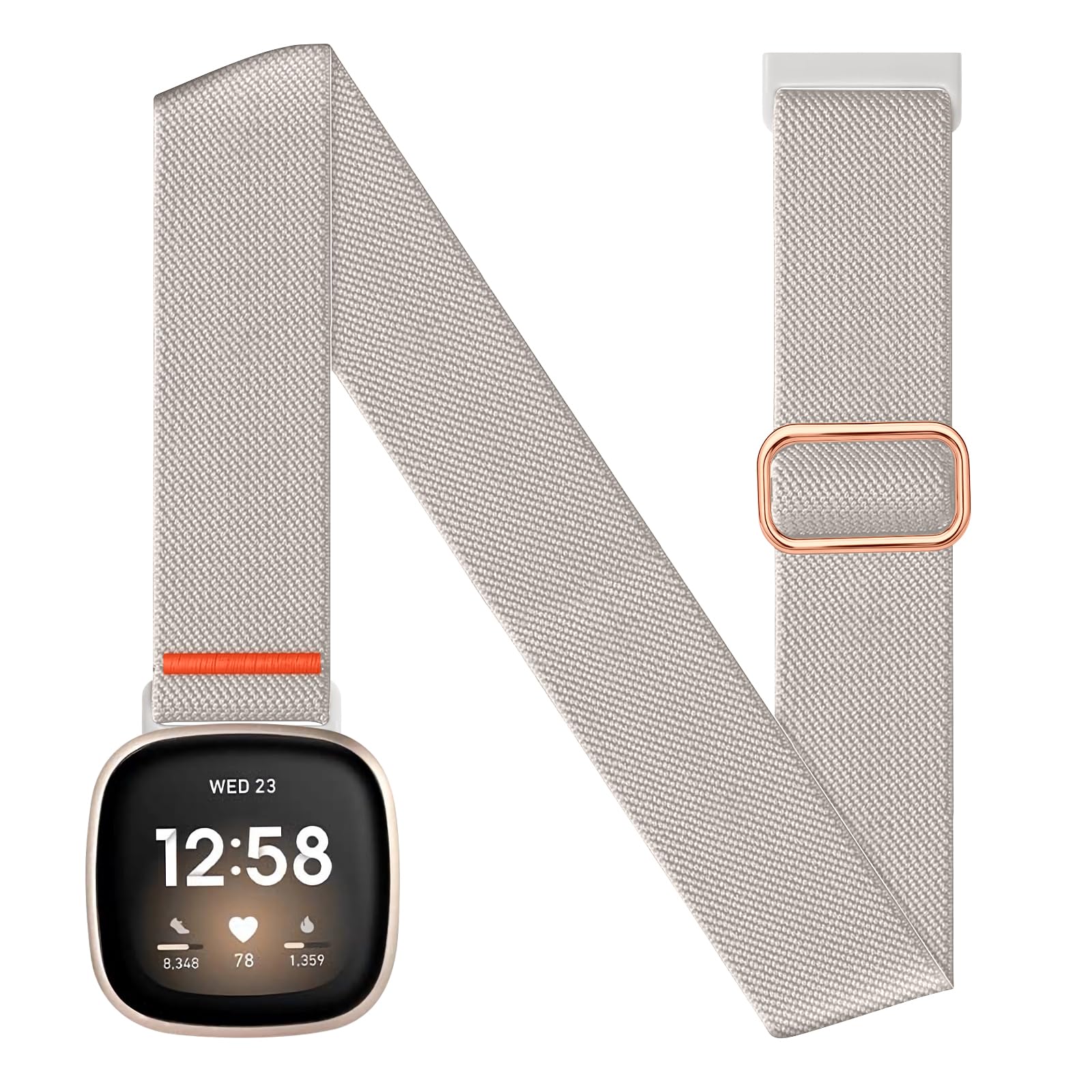 Zspoly Sports Armband Arm Ankle Strap Compatible with Fitbit Versa 4 / Fitbit Versa 3 / Fitbit Sense 2 / Fitbit Sense Wristbands, Elastic Nylon Adjustable Upper Arm Band Bicep Band Jogging for Men — image 1
