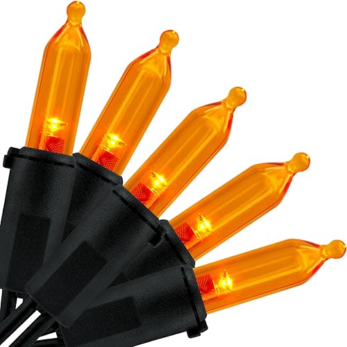 Miniatura 9 de YULETIME - Luces de Navidad LED de color blanco frío con cable verde, juego de luces de cadena de calidad comercial certificadas por UL de 33 pies