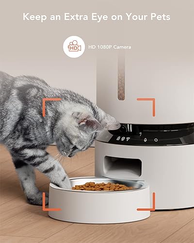 Miniatura 27 de PETLIBRO - Comedero automático para gatos, dispensador de alimentos secos para mascotas, triple conservación con cuenco de acero inoxidable y tapa