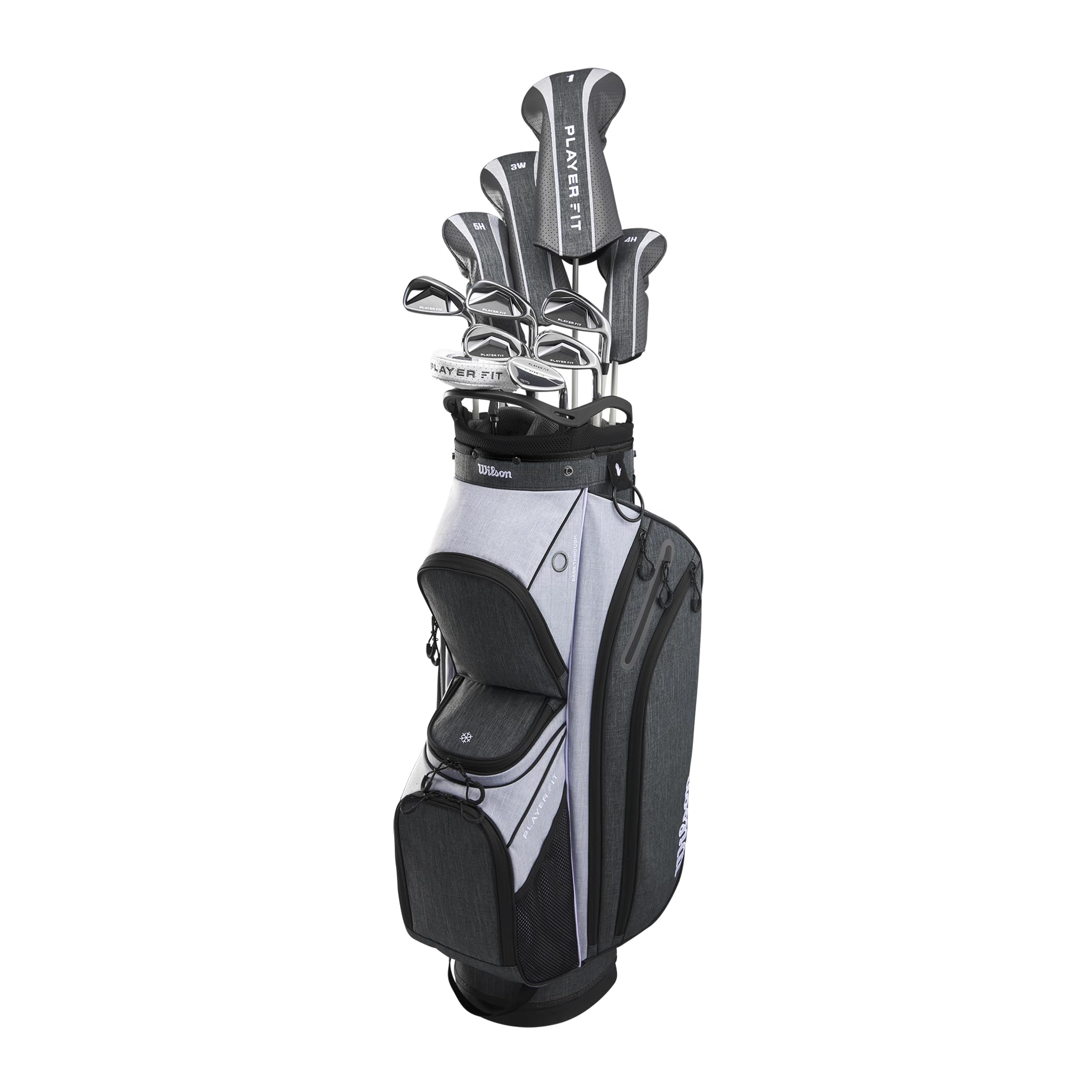 Wilson Wilson Golf Clubs, Player Fit Complete Set, Incl. Cart Bag Golf Bag, Graphite, for Women