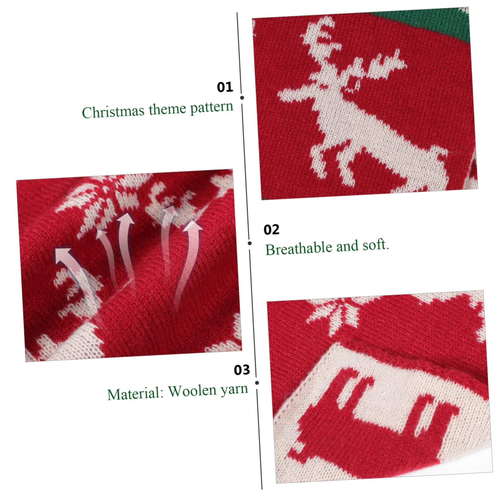 GALPADA 4pièces Écharpe Avec Motif De Renne De Et Garçon Fille Accessoire Et Pour Hiver