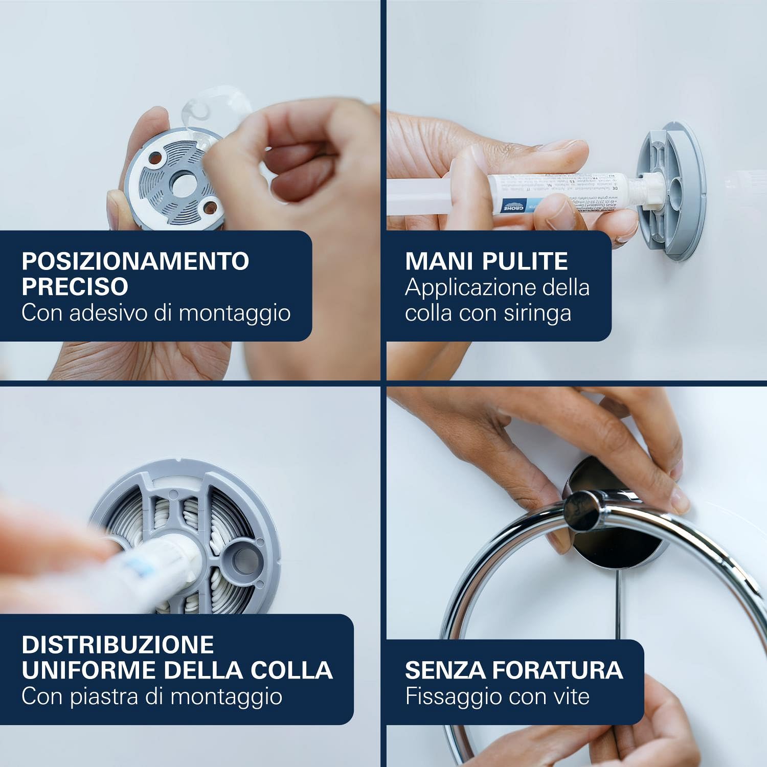 GROHE Start Portarotolo con Coperchio (Metallo, Fissaggio Nascosto, Viti e Tasselli Inclusi), Dimensione 167 x 119 mm, Oro Spazzolato Cool Sunrise, 41067GN0
