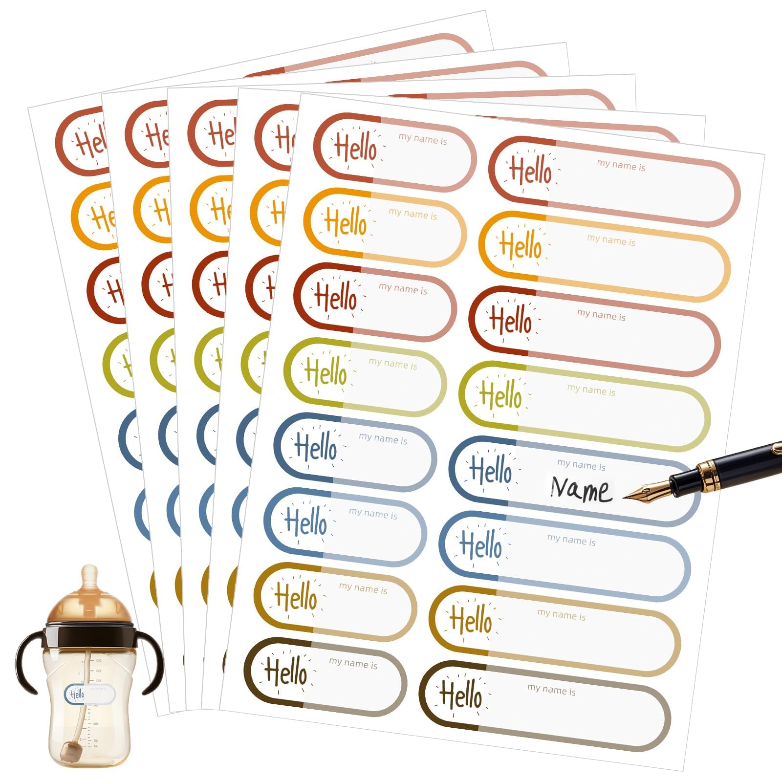 320PCS Labels for Daycare Name Tags Sticker, 1.5X0.6'' Waterproof Write - on Kids Name Labels Bottle Labels, Self - Laminating Daycare Name Labels for