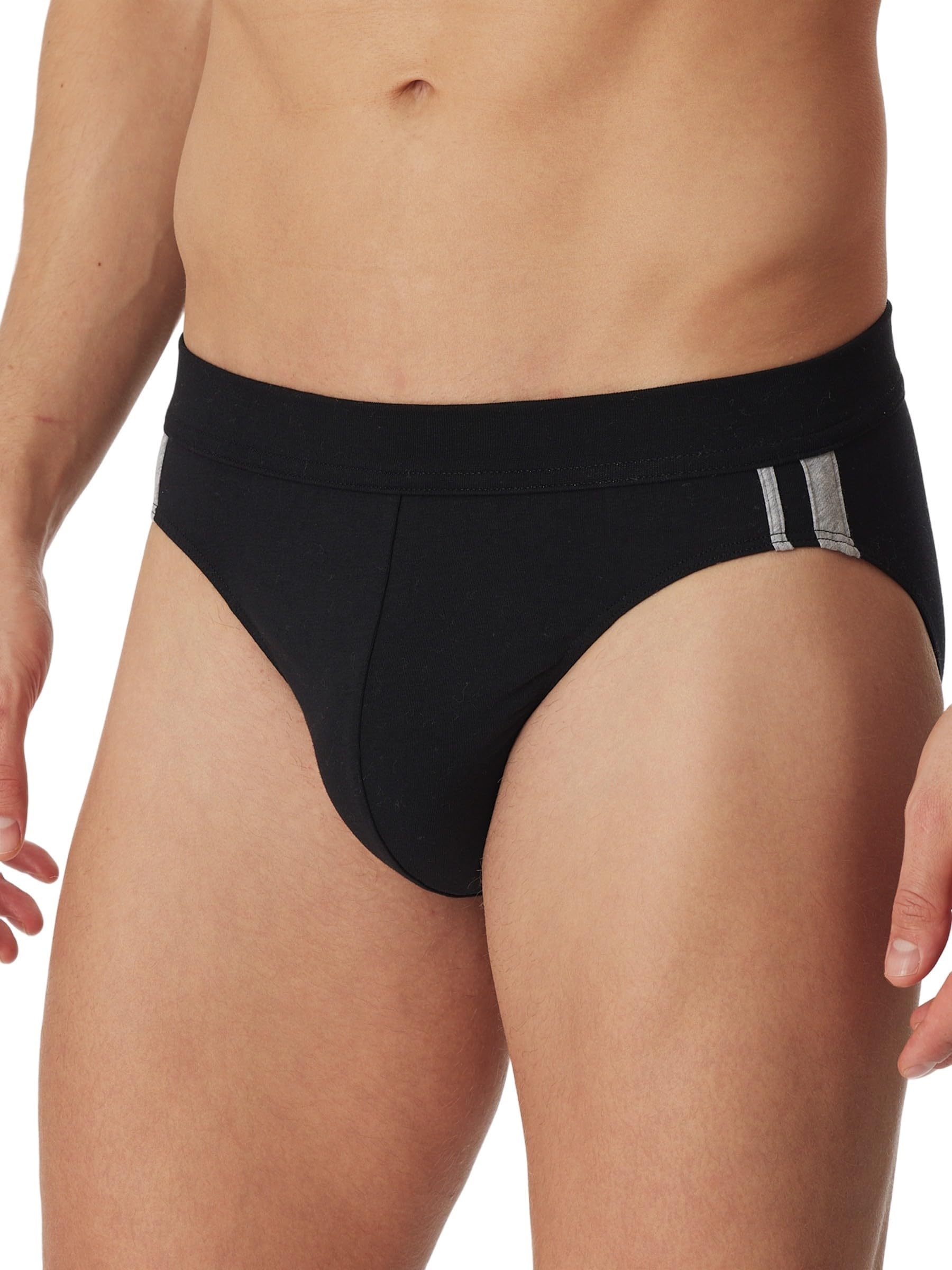 Schiesser Herren 3 PACK Slip Softbund und Streifen Bio Baumwolle - 95/5 Organic