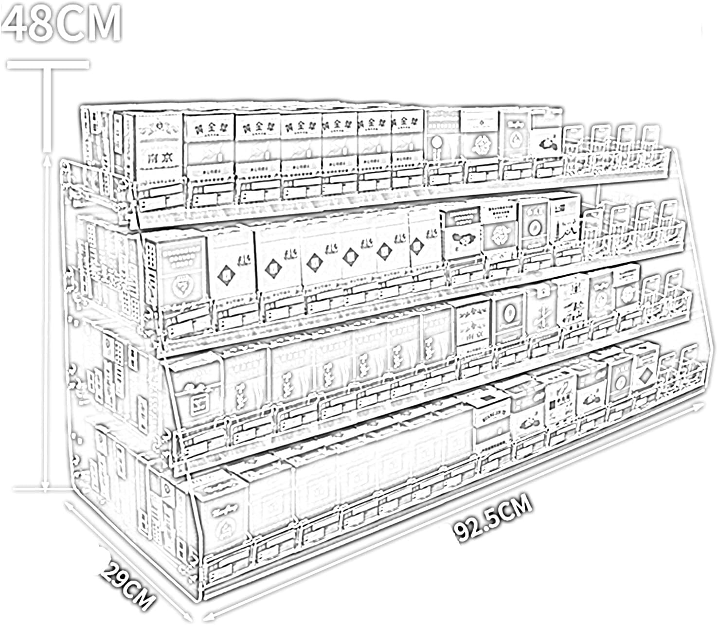 Cigarettes Display Rack, Cigar Blunt Wraps Or Candy Display Case, Automatic Cigarette Display Holder Showcase, Market Supermarket Store Retail Cabinet, Cigarettes Organizer ( Color : Clear , Size : 36
