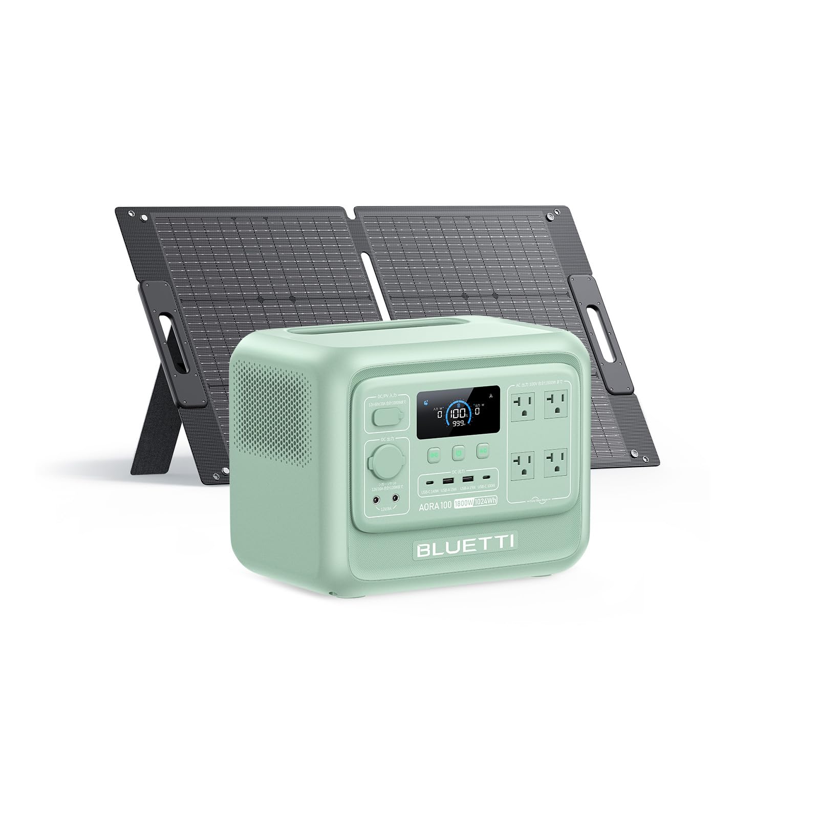 Amazon.co.jp: BLUETTI AORA 100 V2 ポータブル電源 と 100W ソーラー 