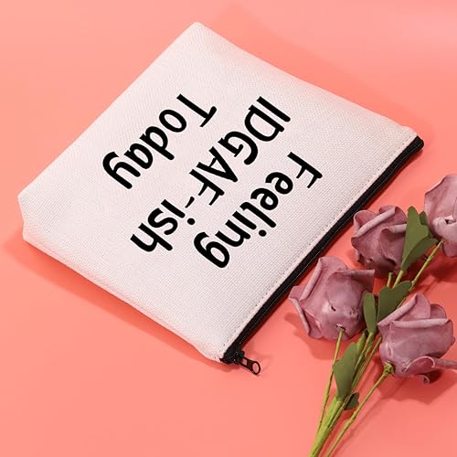 Miniatura 6 de JXGZSO Feeling IDGAF-Ish Today - Bolsa de cosméticos sarcástica para maquillaje, bolsa de aseo divertida, regalo humorístico, Sentirse IDGAF-ish hoy