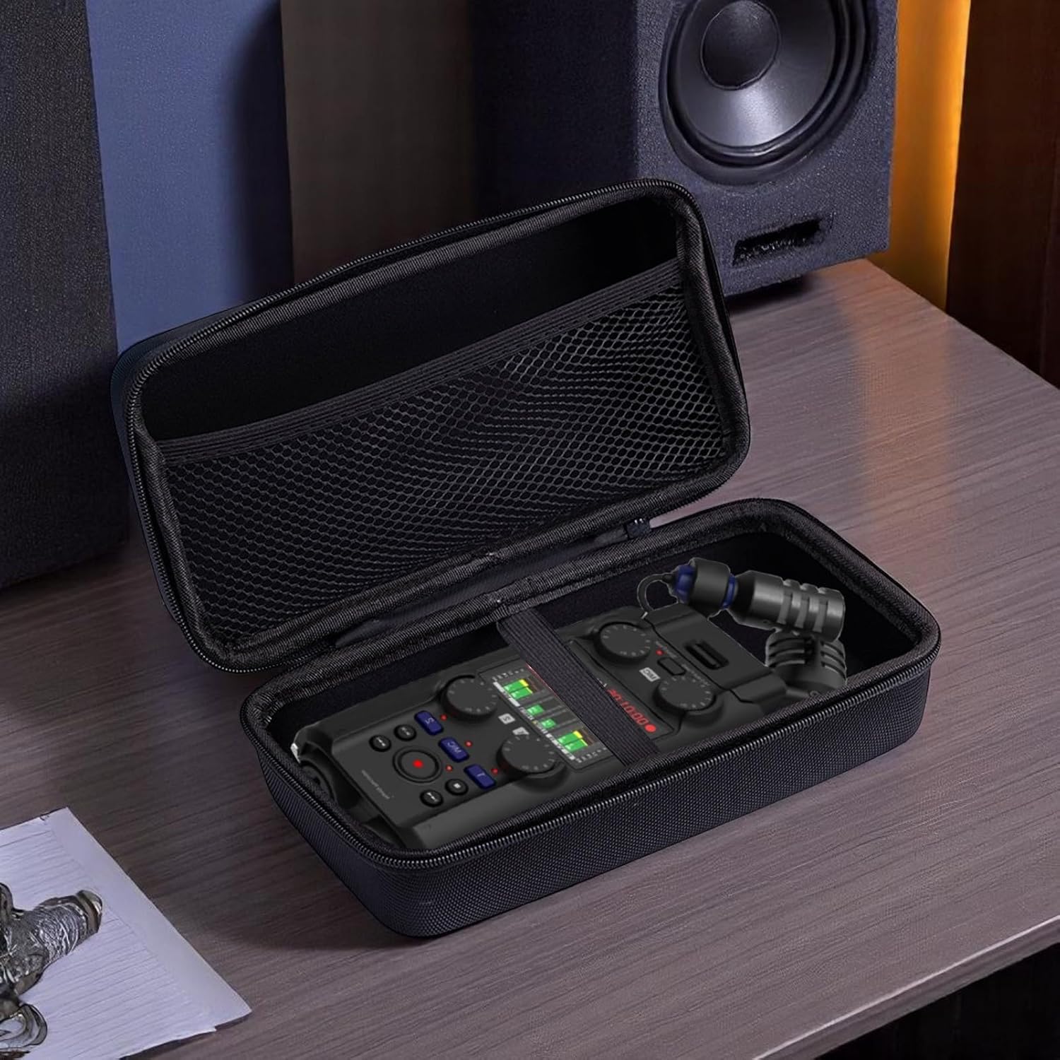 H5studio Carrying Case for Zoom H5 Studio Handy Recorder Accessories Waterproof Travel Hard Shell Protective Cover with Handle for Filmmakers, Musicians & Creators