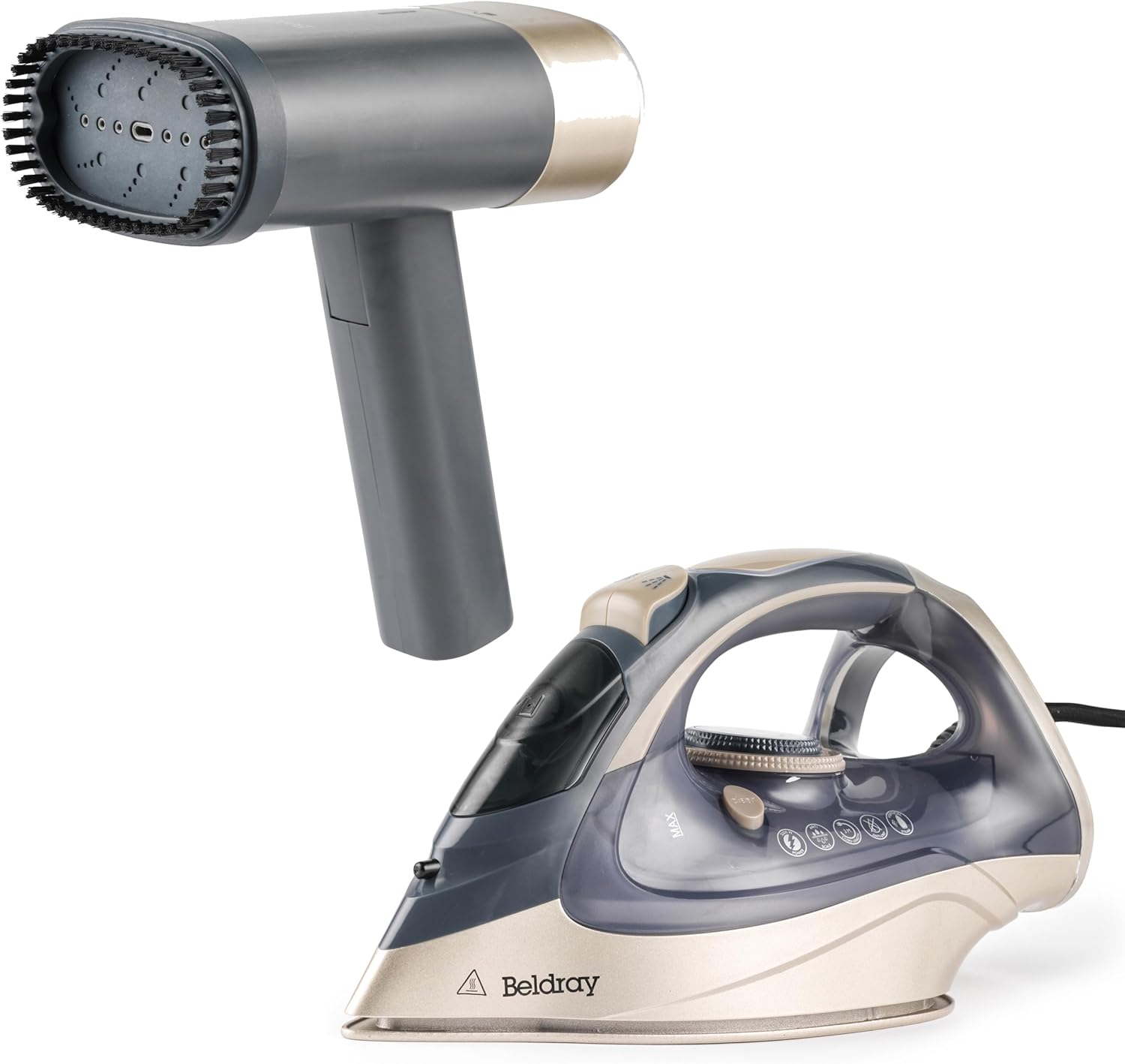 Beldray COMBO8864 Titanium POWERLITE Steam Iron & Garment Steamer Set Ceramic Soleplate