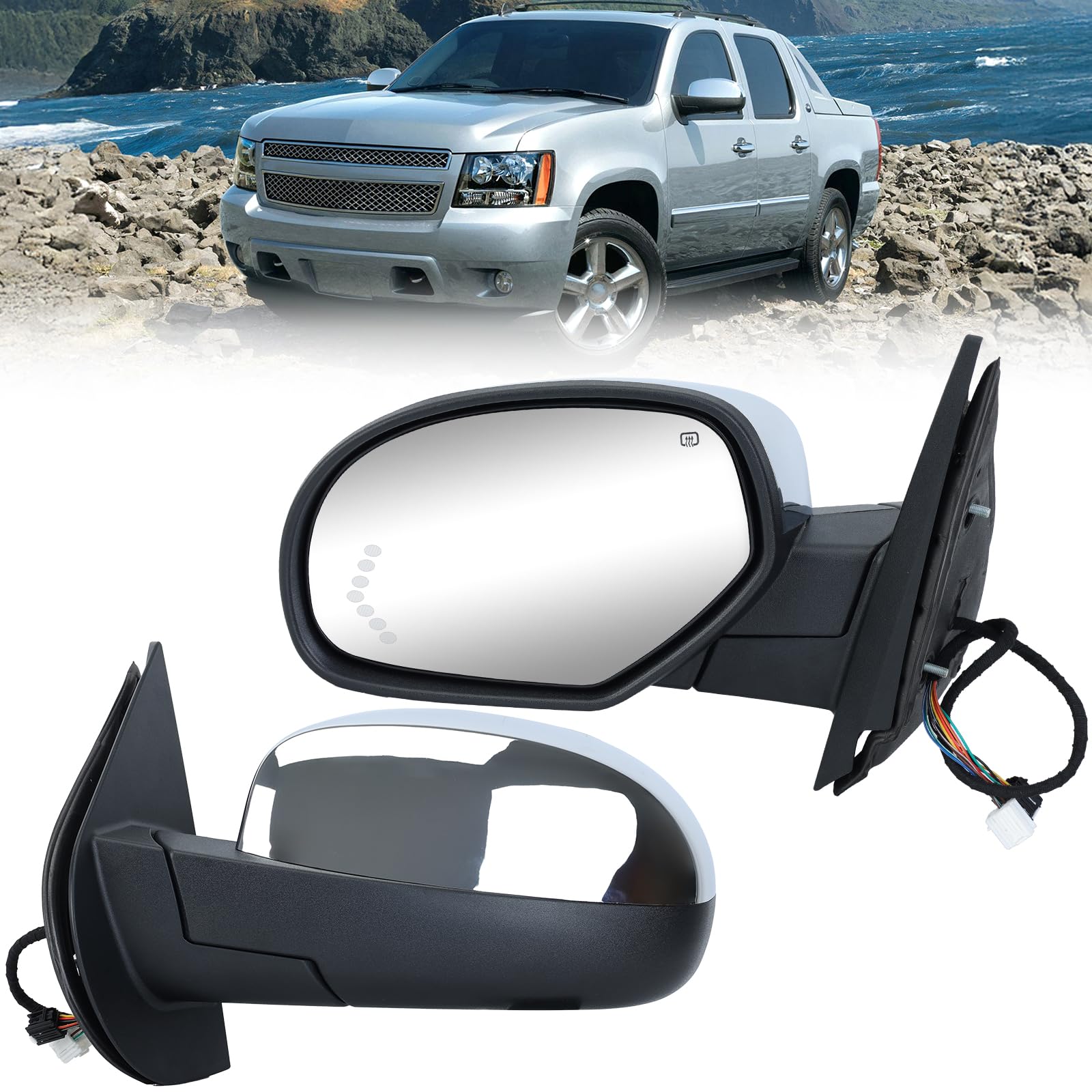 Photo 1 of **ONLY 1** VANLOGY Chrome Power Folding Side Mirror for Chevy/GMC 2007-2014