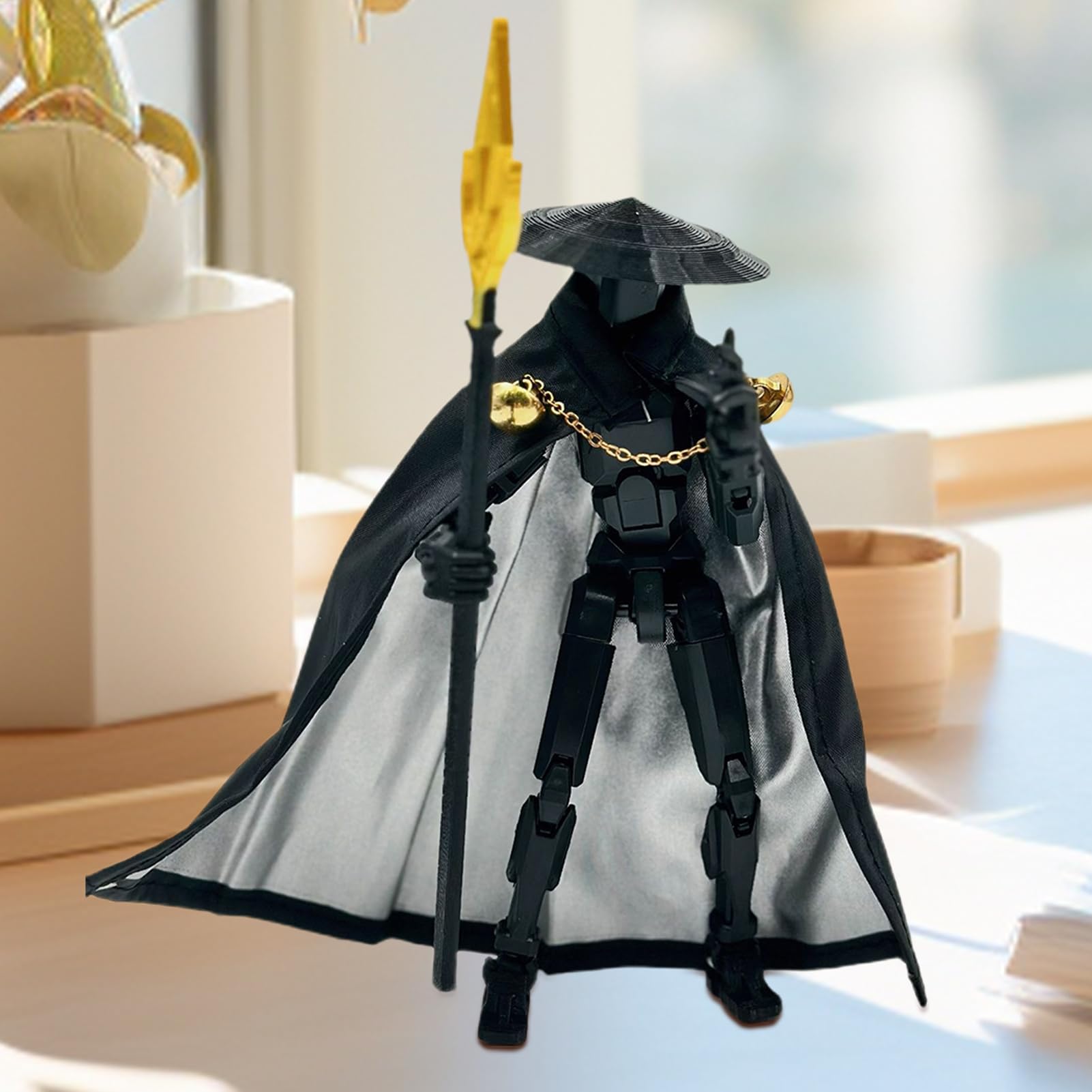 Générique T13 Titan-Stick, 13 Action-Figur – Flexibles Anti-Stress-Spielzeug-Set | Multi-Gelenk-Mobile | Schwertkämpfer mit Umhang und – für Animation in St