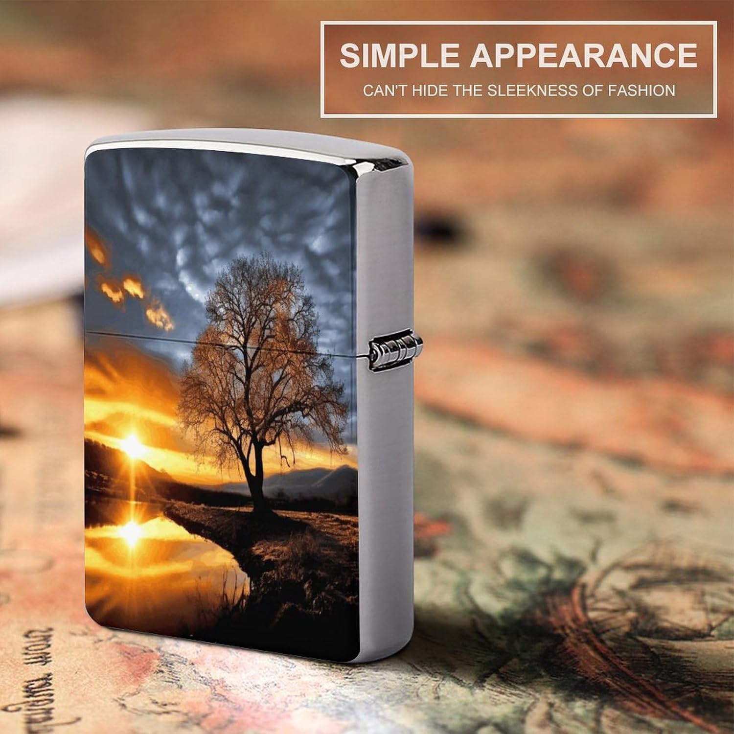 Black and White Tree Lighter Case Cover Lighter Shell