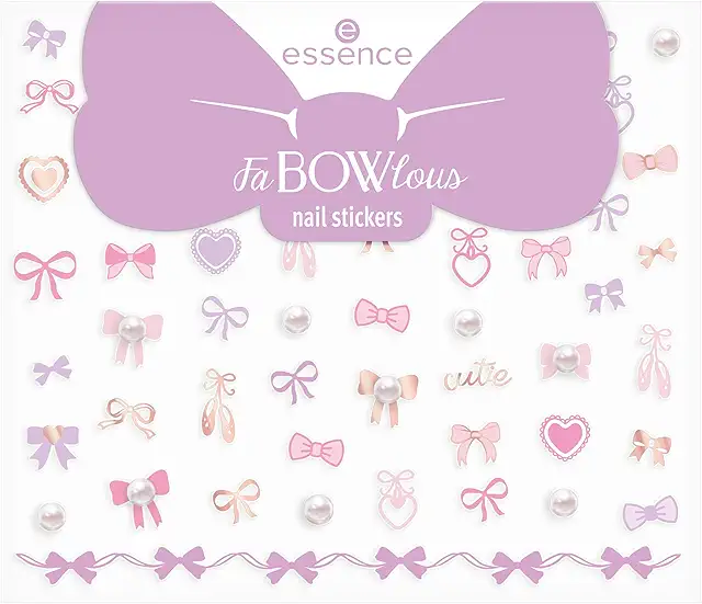 essence FaBOWlous Nail Stickers (61pcs) - Stickers Nagels