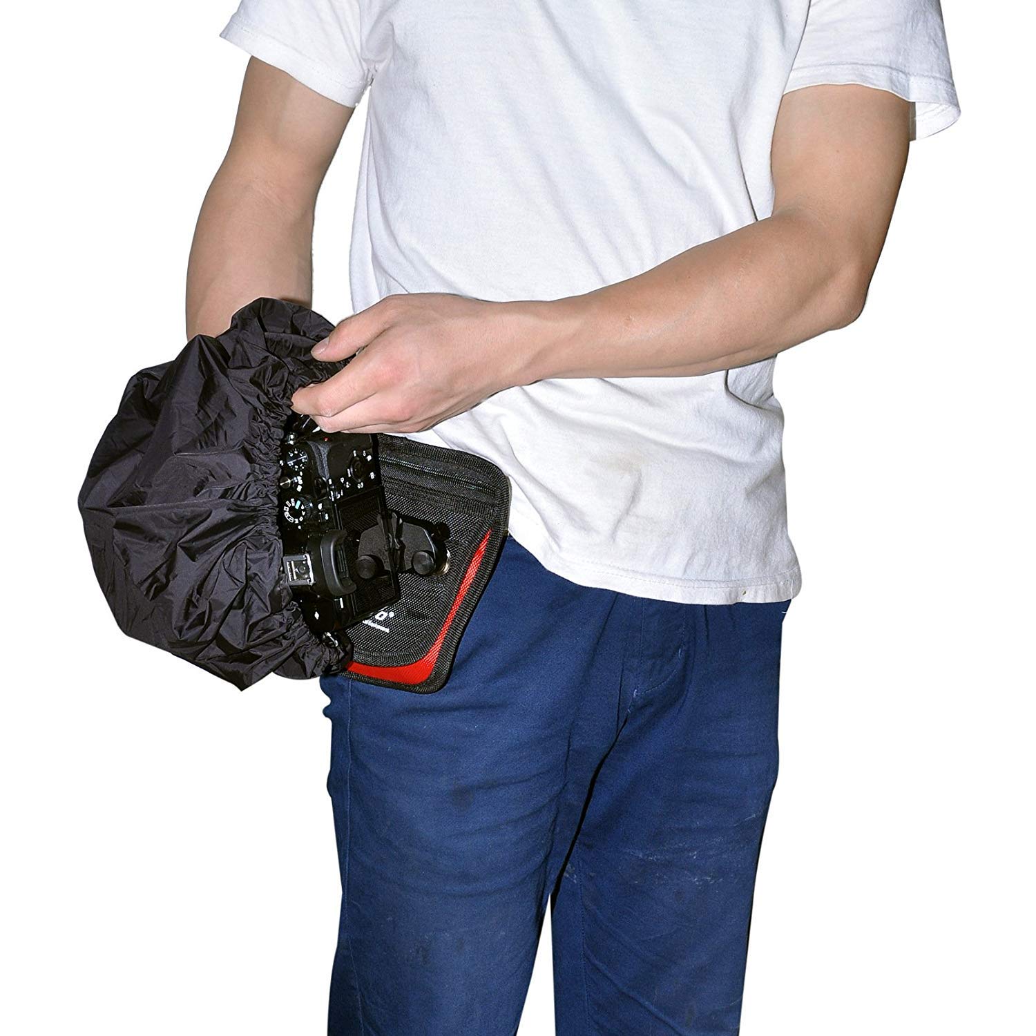 fomito camera rain cover coat bag protector rainproof waterproof Storage for Canon Nikon Sony : Electronics It measures 27.5 x 11 x 19. Movo CRC17 Storm Raincover Protector
