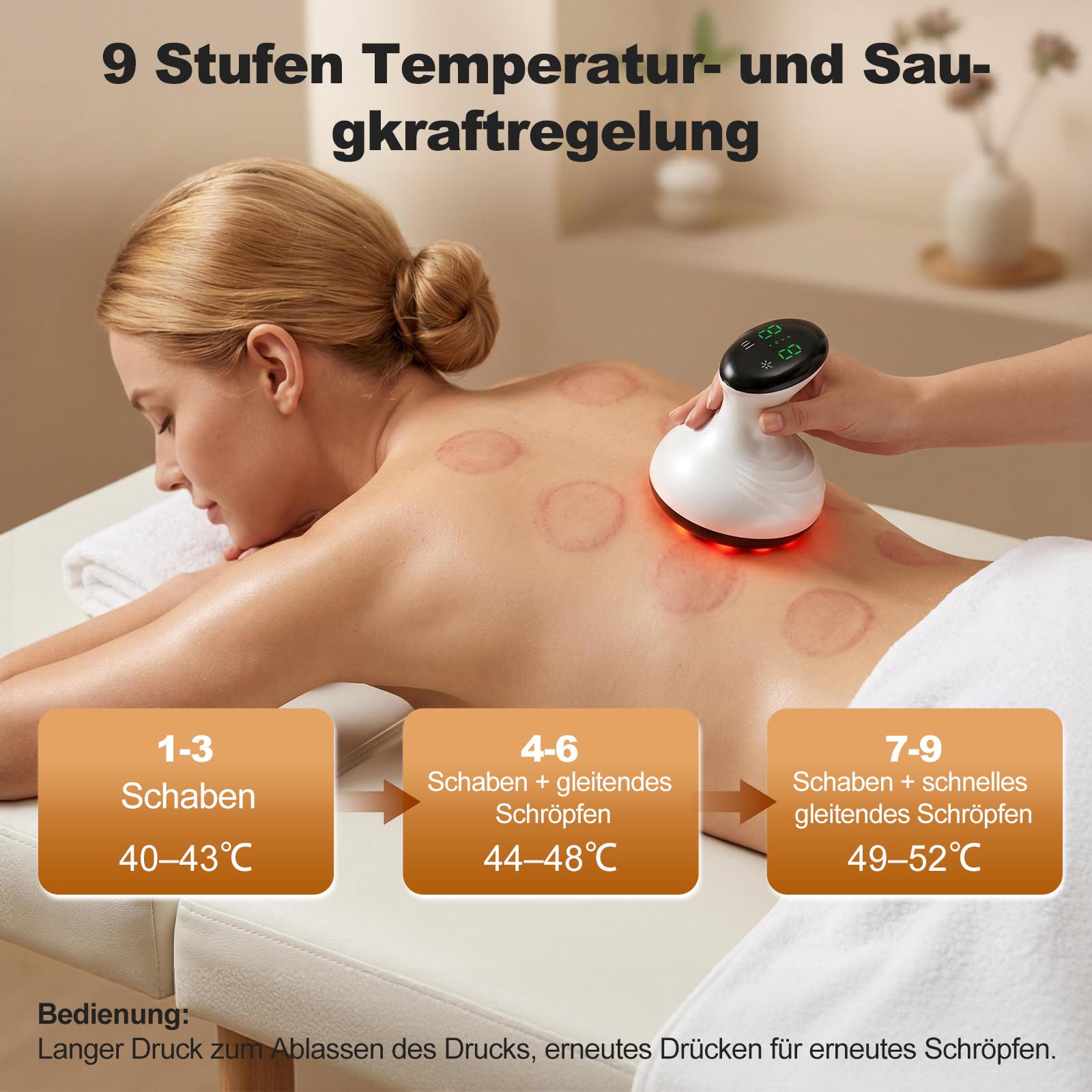 Heiz- und Massagemodi
