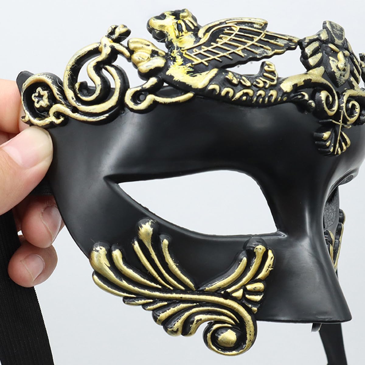 Masquerade Mask for Men- Vintage Roman Greek Venetian Half Face Mask for Mardi Gras Halloween Cosplay and Party - Image 3