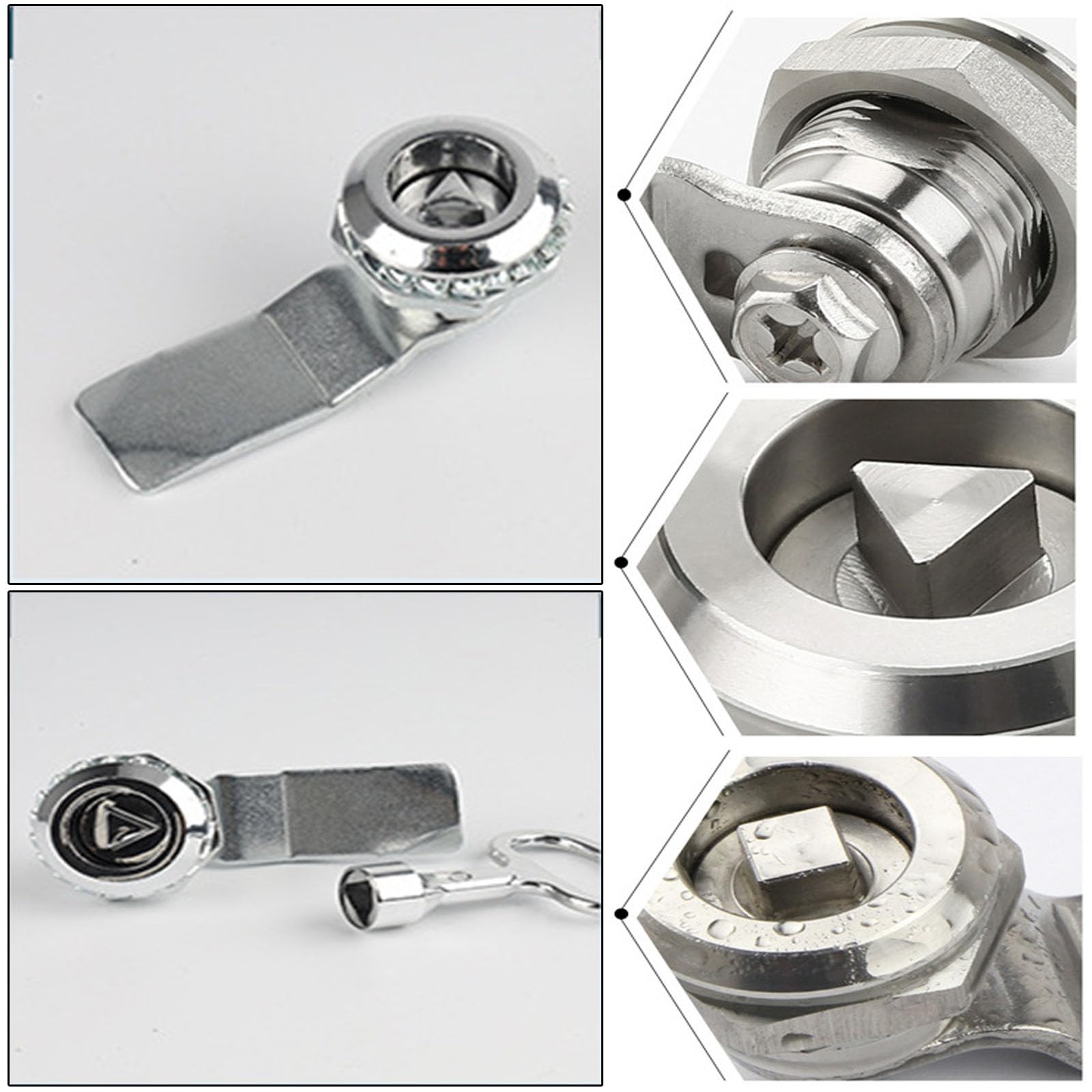 2 Serrature A Cilindro Con Chiave Triangolare - Per Cassette Lettere E Armadietti - Foto 2