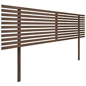 DHOME Cabecero de Madera reciclada DM con Patas Estilo Japonés Cama Palets Herrajes incluidos (150cm, Nogal Madera)