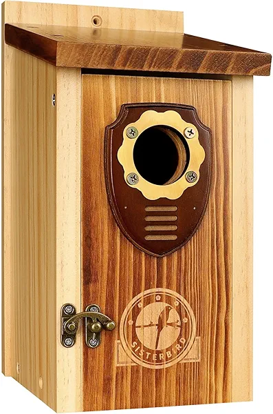 SISTERBIRD Bird Houses for Outside, Premium Wooden Bluebird Houses for Outside, Assembly Birdhouses for Outdoors, Weatherproof Bird House, Bluebird Finch Swallow Wren Chickadee