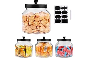 Glass Jars with Black Lids: Your Pantry Storage Solution