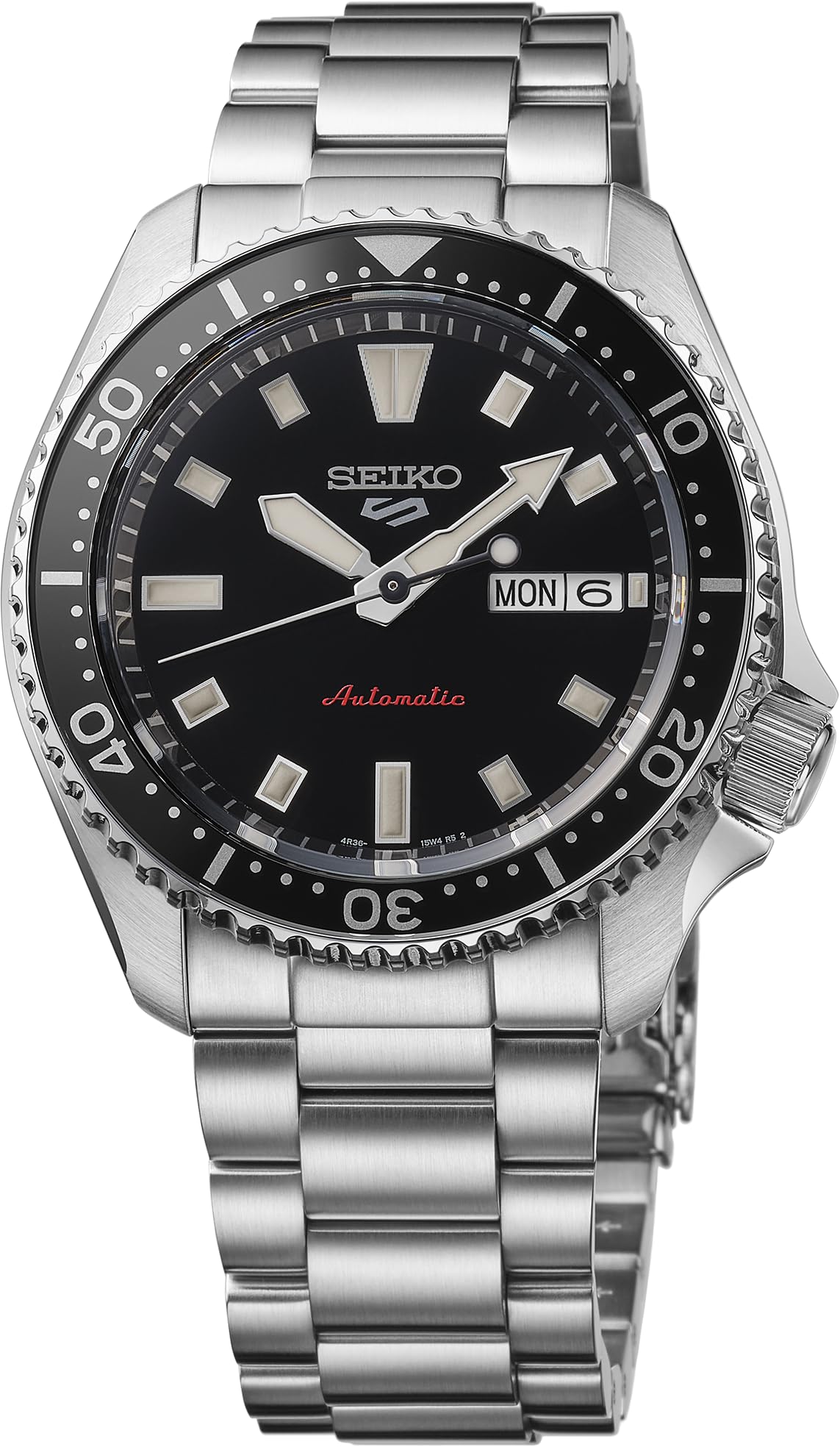 SEIKO 5 Sports Men's Automatic Watch with Stainless Steel Case and Luminous Hands - Stylish Wrist Watches