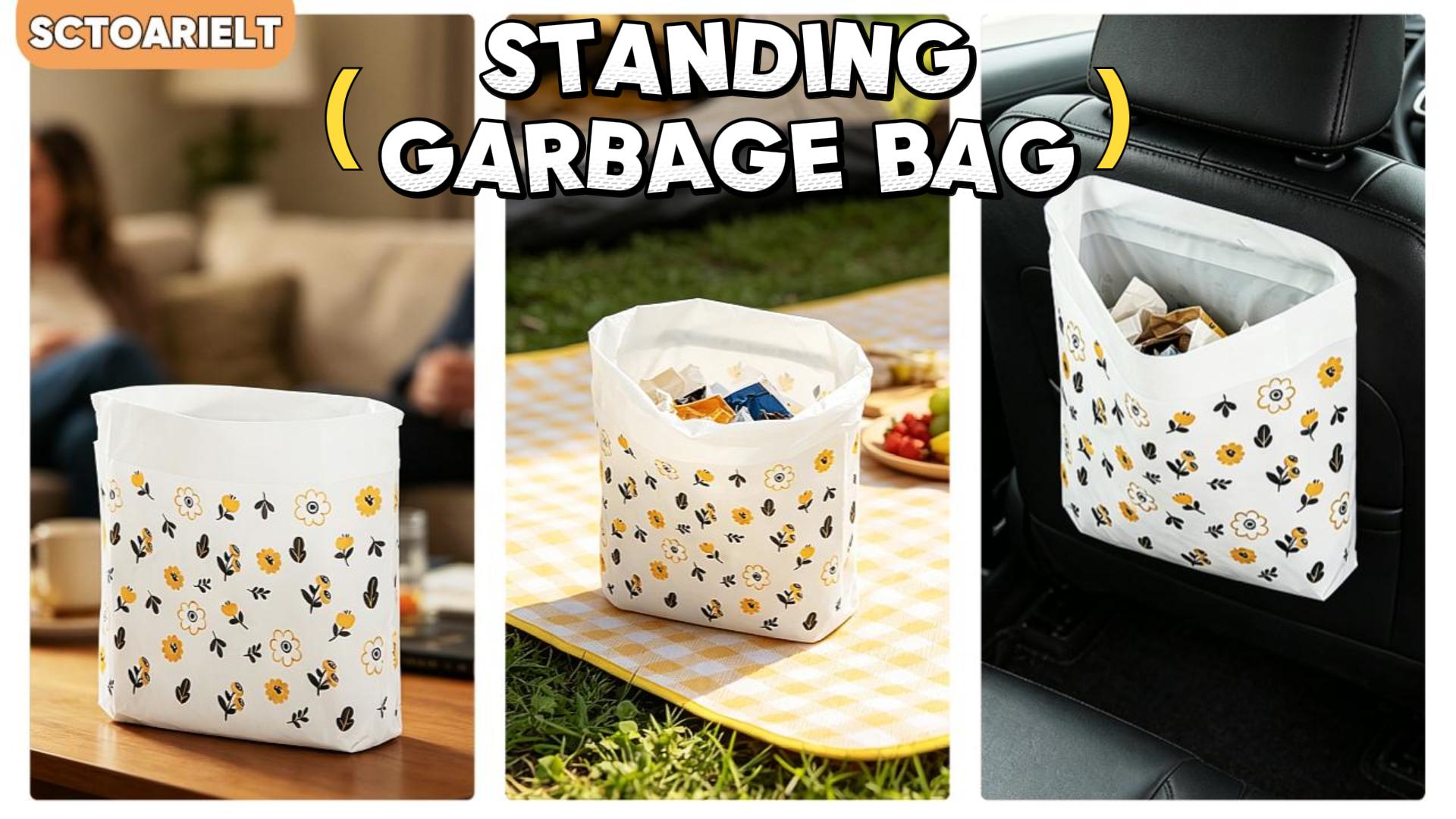 Image of 120 Pcs Car Garbage Bin Bags, Waterproof Seal Disposable Car Trash Bags