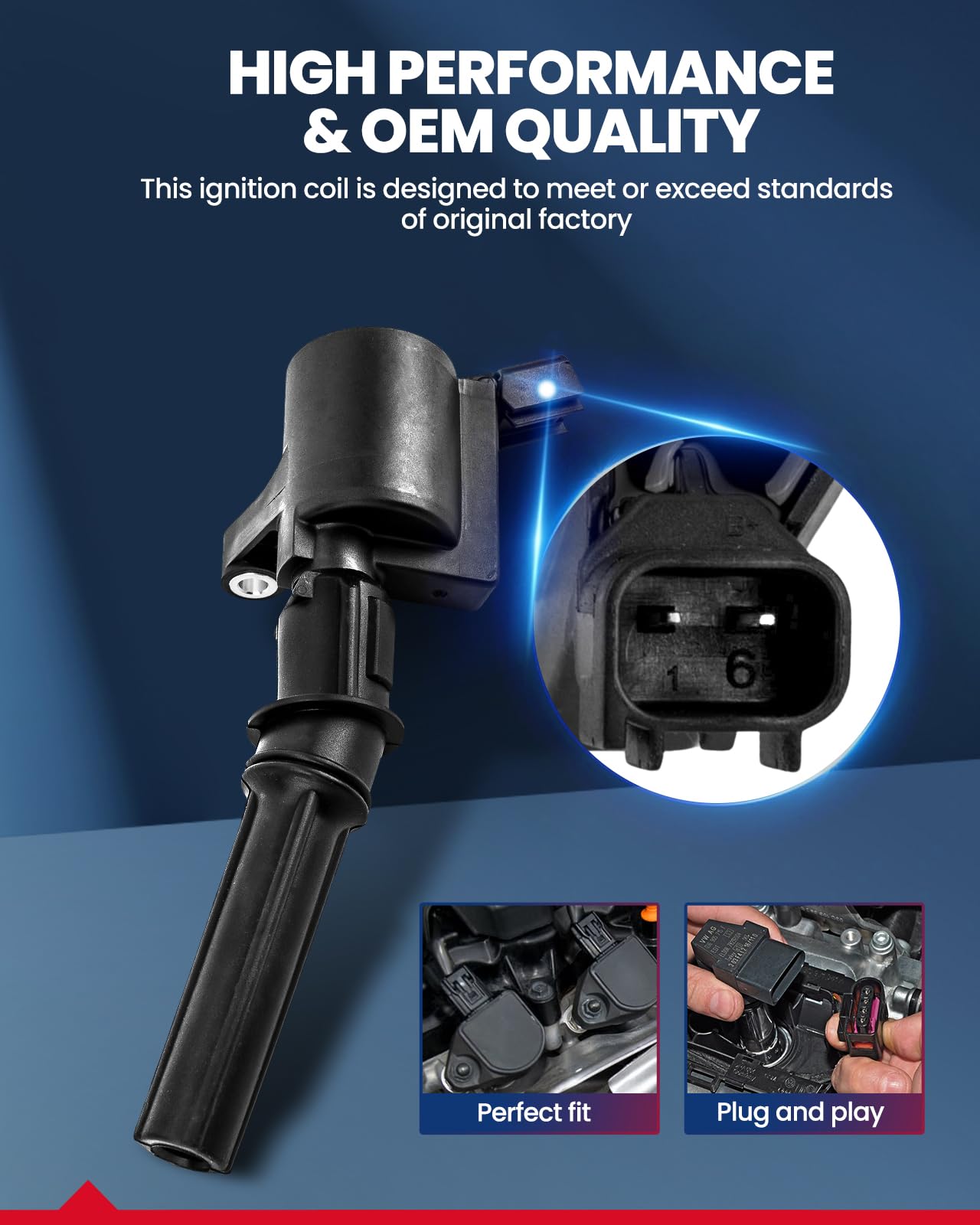 10 Pack DG508 Ignition Coils Bobinas For Ford F150 4.6/5.4L/6.8 V8/V10 - Foto 7