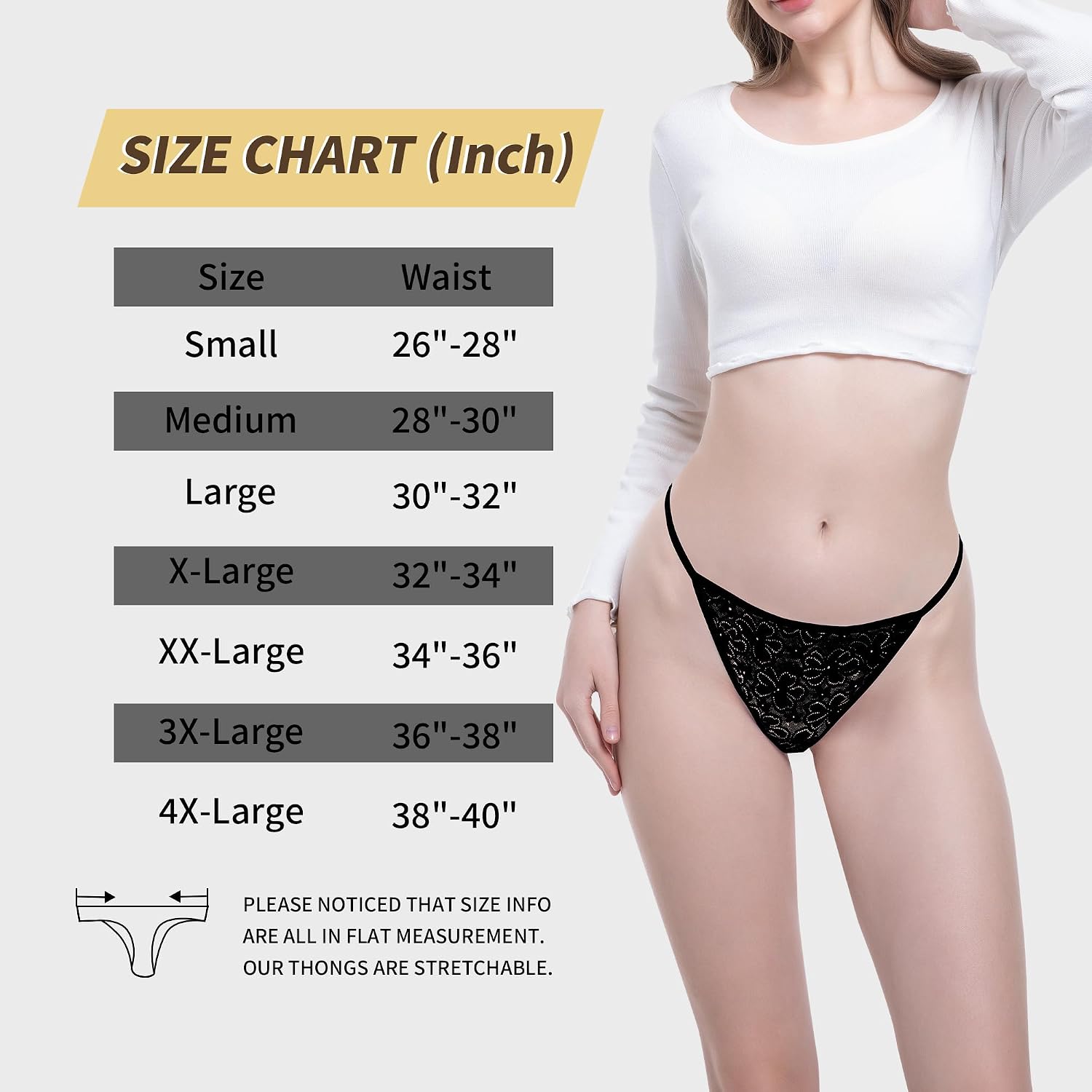 Pack 10 G-String Underwear for Women Lace Thongs Panties, Assorted Different Lace Pattern & Colors