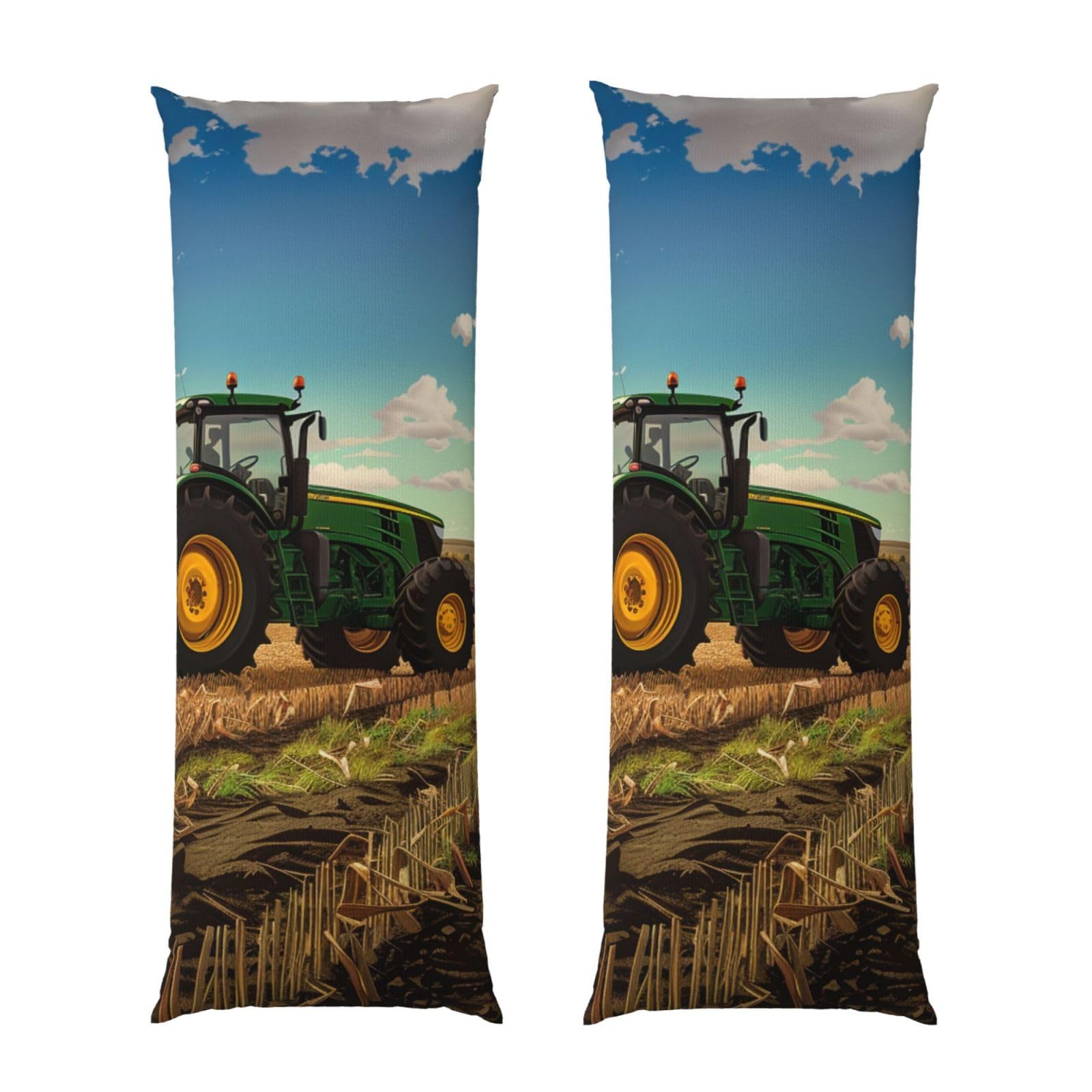 Body Pillow Cover 20x54 Inch, Tractor farm Print Long Lumbar Pillow Case with Zipper Long Body Pillowcase Decorative for Bed Sofa Bedroom