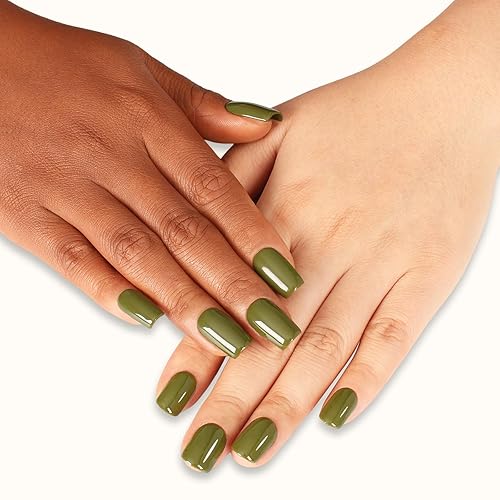 Miniatura 5 de TUTUYU Esmalte de uñas en gel verde oliva, 0.51 onzas líquidas UVLED, esmalte de gel semipermanente para salón de manicura o arte de uñas en casa,