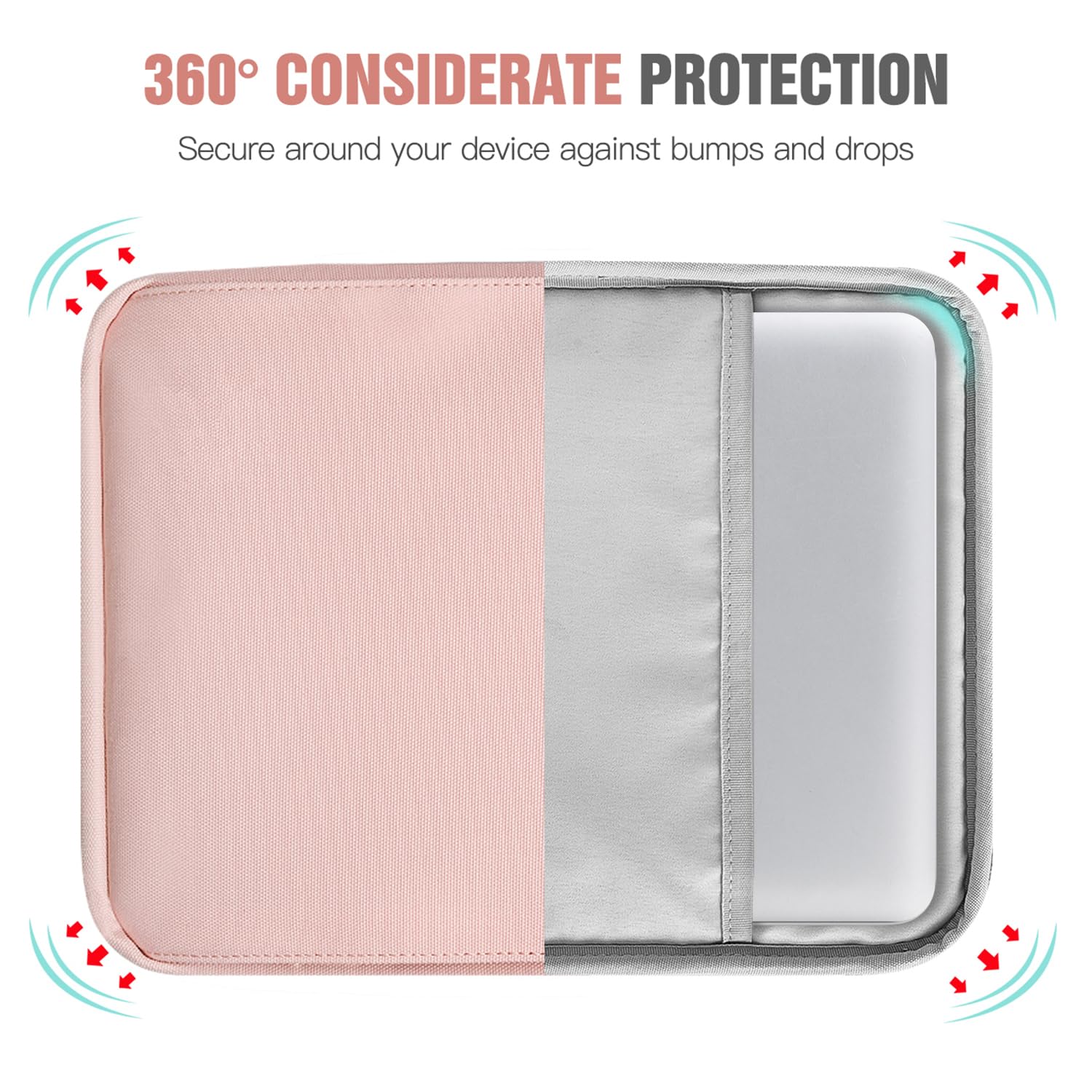 TiMOVO Custodia per Laptop per MacBook Air 13 pollici 2026 Modello A3449/A3240 con Chip M5/M4, Borsa da Trasporto con Manico e Tracolla, Rosa