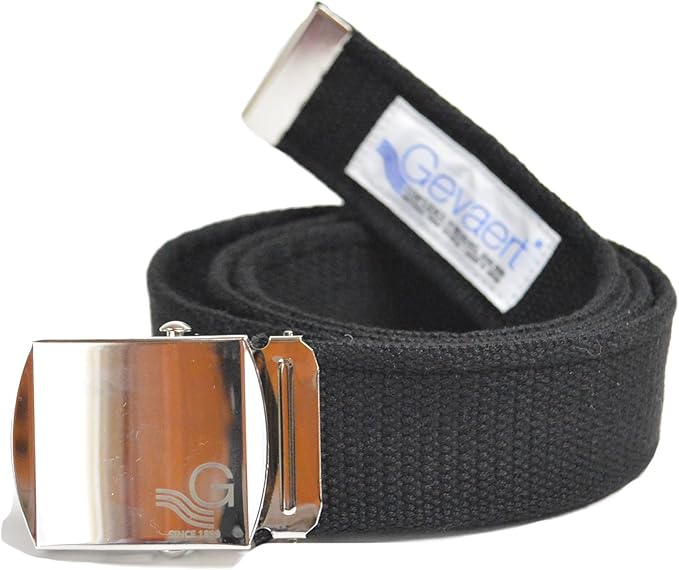 Amazon ゲバルト Gevaert ベルギーベルト布ベルト キャンバス地 無地 カジュアルベルト メンズ レディース ブラック ベルト 通販