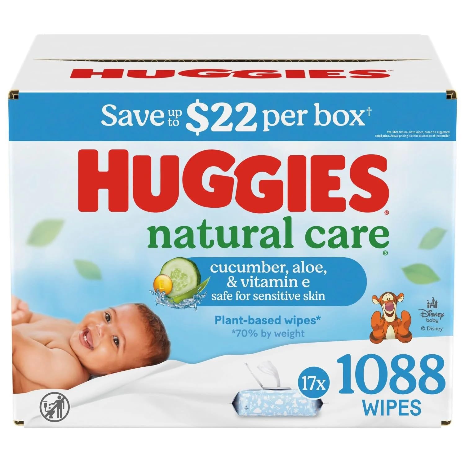 Natural Care Baby Wipe Refill, Refreshing Clean (1,088 Count)