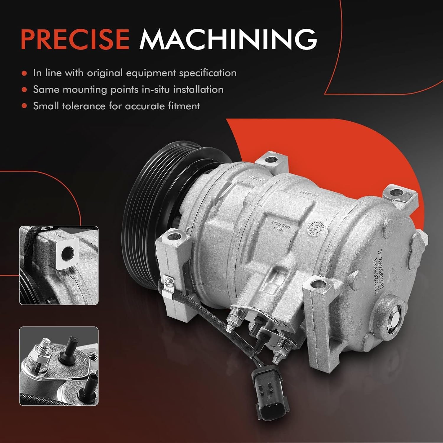 A-Premium A/C Compressor with Clutch Compatible with Jeep Liberty 2.8L 2005-2006